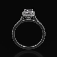 1.51 Ct. White Sapphire Ring, Platinum 950 3