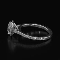 1.51 Ct. White Sapphire Ring, Platinum 950 4