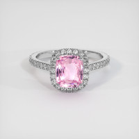 2.04 Ct. Pink Sapphire Ring, Platinum 950 1