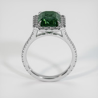 3.41 Ct. Bluish Green Sapphire Ring, Platinum 950 3