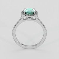 1.60 Ct. Bluish Green Sapphire Ring, Platinum 950 3