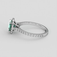 1.60 Ct. Bluish Green Sapphire Ring, Platinum 950 4