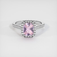 2.10 Ct. Pink Sapphire Ring, Platinum 950 1