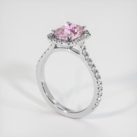 2.10 Ct. Pink Sapphire Ring, Platinum 950 2