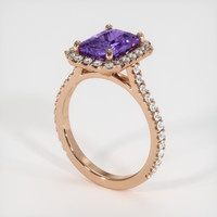 2.67 Ct. Gemstone Ring, 14K Rose Gold 2