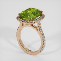 10.19 Ct. Green Peridot Ring, 14K Rose Gold 2