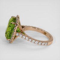 10.19 Ct. Green Peridot Ring, 14K Rose Gold 4