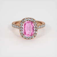1.99 Ct. Pink Sapphire Ring, 14K Rose Gold 1