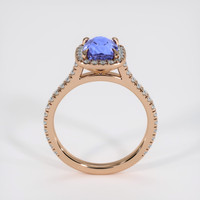 2.10 Ct. Purplish Blue Sapphire Ring, 14K Rose Gold 3