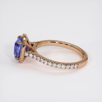 2.10 Ct. Purplish Blue Sapphire Ring, 14K Rose Gold 4