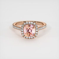 2.33 Ct. Padparadscha Sapphire Ring, 14K Rose Gold 1
