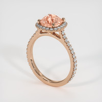 2.33 Ct. Padparadscha Sapphire Ring, 14K Rose Gold 2