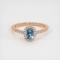 0.70 Ct. Sapphire Ring, 14K Rose Gold 1