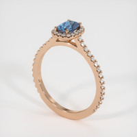 0.70 Ct. Sapphire Ring, 14K Rose Gold 2