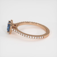 0.70 Ct. Sapphire Ring, 14K Rose Gold 4