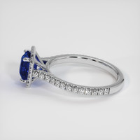 1.25 Ct. Blue Sapphire Ring, 10K White Gold 4