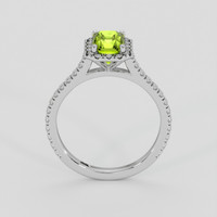 2.22 Ct. Yellowish Green Peridot Ring, 10K White Gold 3