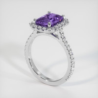 2.67 Ct. Purple Spinel Ring, 10K White Gold 2