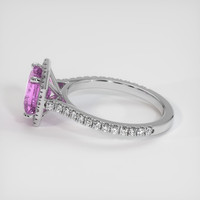 3.13 Ct. Pinkish Purple Sapphire Ring, 10K White Gold 4