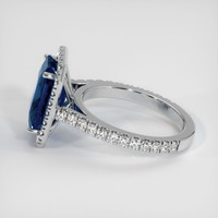 4.27 Ct. Blue Sapphire Ring, 10K White Gold 4