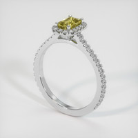 0.63 Ct. Yellow Sapphire Ring, 10K White Gold 2