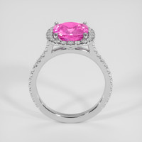 3.67 Ct. Pink Sapphire Ring, 10K White Gold 3