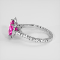 3.67 Ct. Pink Sapphire Ring, 10K White Gold 4