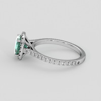 1.60 Ct. Bluish Green Sapphire Ring, 10K White Gold 4