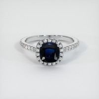 1.52 Ct. Sapphire Ring, 14K White Gold 1