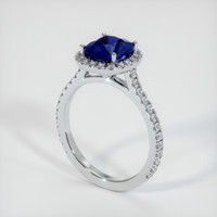 1.79 Ct. Sapphire Ring, 14K White Gold 2