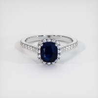 1.18 Ct. Sapphire Ring, 14K White Gold 1