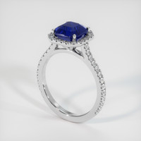 3.22 Ct. Blue Sapphire Ring, 14K White Gold 2
