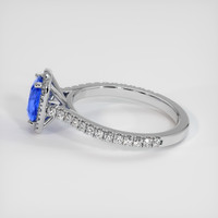 1.00 Ct. Blue Sapphire Ring, 14K White Gold 4