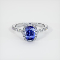 1.80 Ct. Sapphire Ring, 14K White Gold 1
