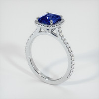 2.46 Ct. Sapphire Ring, 14K White Gold 2