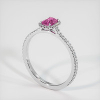 0.69 Ct. Sapphire Ring, 14K White Gold 2