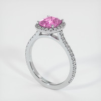 1.11 Ct. Sapphire Ring, 14K White Gold 2