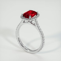 2.24 Ct. Ruby Ring, 14K White Gold 2