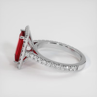 2.06 Ct. Ruby Ring, 14K White Gold 4