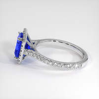 2.06 Ct. Blue Sapphire Ring, 14K White Gold 4