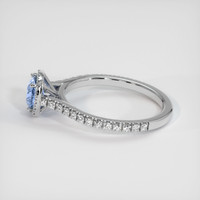 1.06 Ct. Blue Sapphire Ring, 14K White Gold 4