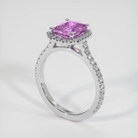 3.13 Ct. Sapphire Ring, 14K White Gold 2