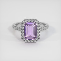 3.13 Ct. Sapphire Ring, 14K White Gold 1