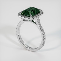 3.41 Ct. Bluish Green Sapphire Ring, 14K White Gold 2