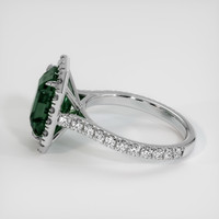 3.41 Ct. Bluish Green Sapphire Ring, 14K White Gold 4