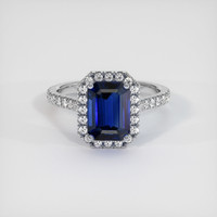 3.10 Ct. Sapphire Ring, 14K White Gold 1