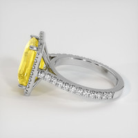 4.55 Ct. Yellow Sapphire Ring, 14K White Gold 4