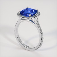 5.01 Ct. Blue Sapphire Ring, 14K White Gold 2