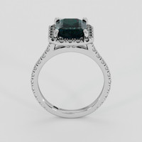 2.58 Ct. Bluish Green Sapphire Ring, 14K White Gold 3