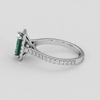 1.56 Ct. Bluish Green Sapphire Ring, 14K White Gold 4